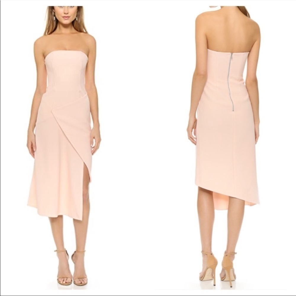 Nicholas Bonded Crepe Front Wrap Dress